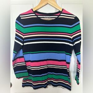 Talbots Multicolor Striped Top